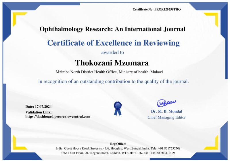 Recognition of Expertise in Vision Care